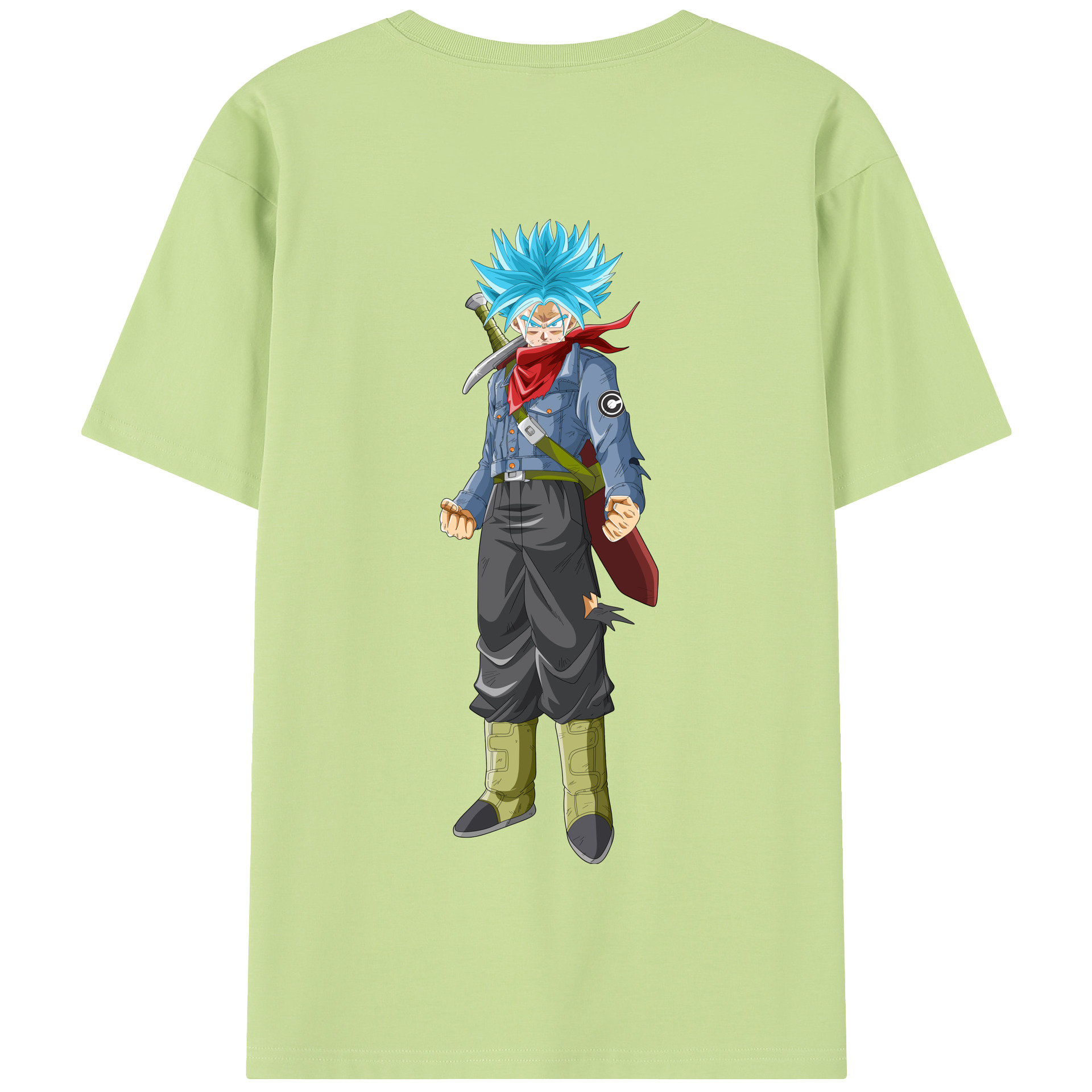 （画像用） ドラゴンボール トランクス（Torankusu）DRAGON BALL Trunks 綿100％半袖Tシャツ（背面プリント）